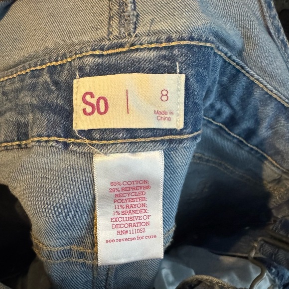 NWT SO Light Blue Denim Overalls - Picture 2 of 6